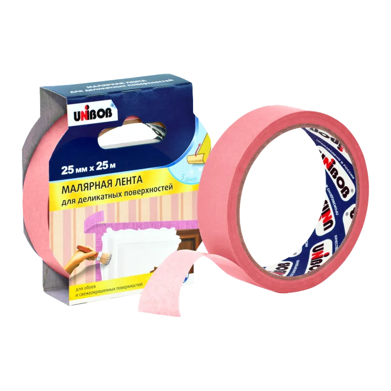 Малярная лента UNIBOB 25 мм х 25 м