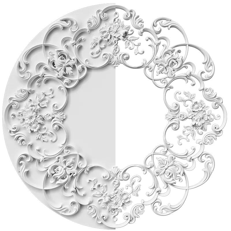 Розетка орнаментальная SR210N/V (наборная, накладная/врезная)