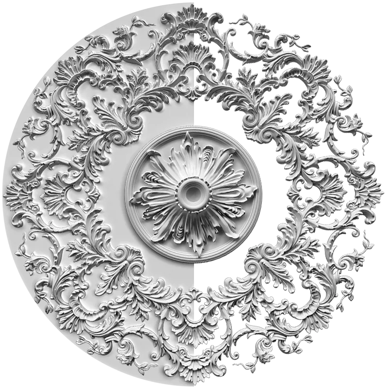 Розетка орнаментальная SR101N/V (наборная, накладная/врезная)