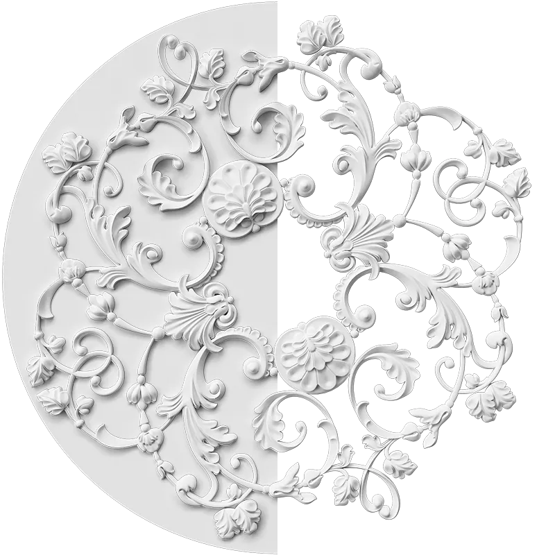 Розетка орнаментальная SR208N/V (наборная, накладная/врезная)