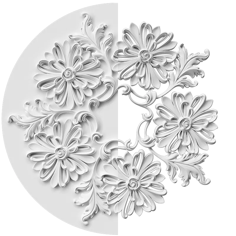 Розетка орнаментальная SR214N/V (накладная/врезная)