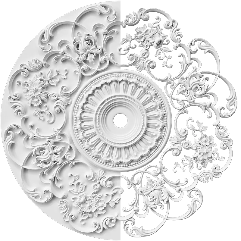 Розетка орнаментальная SR211N/V (наборная, накладная/врезная)