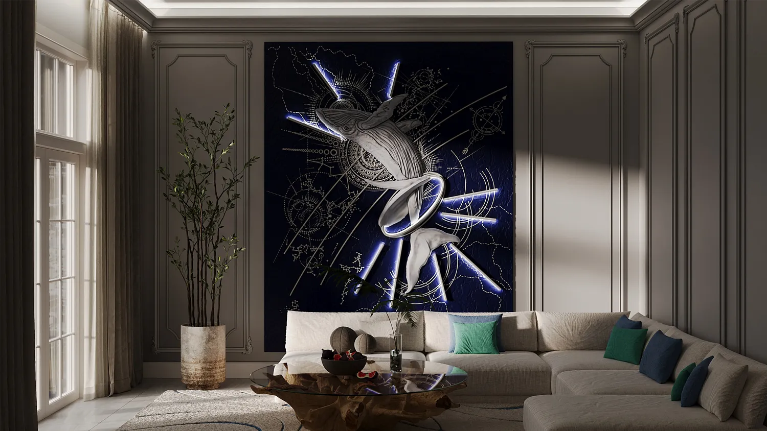 Гипсовое панно LEVITATION