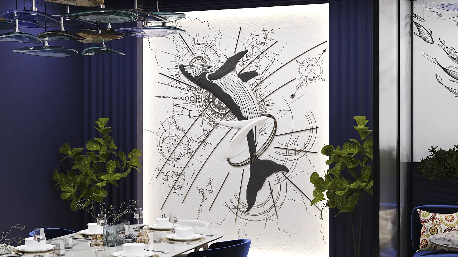 Гипсовое панно LEVITATION