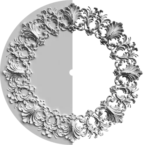Розетка орнаментальная SR94N/V (наборная, накладная/врезная)