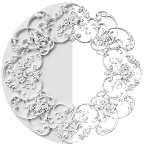 Розетка орнаментальная SR210N/V (наборная, накладная/врезная)