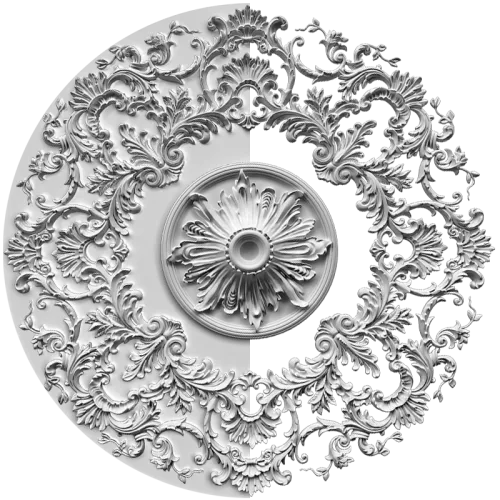 Розетка орнаментальная SR101N/V (наборная, накладная/врезная)