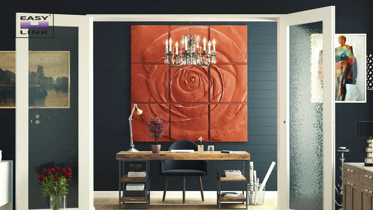 Гипсовое панно ROSE