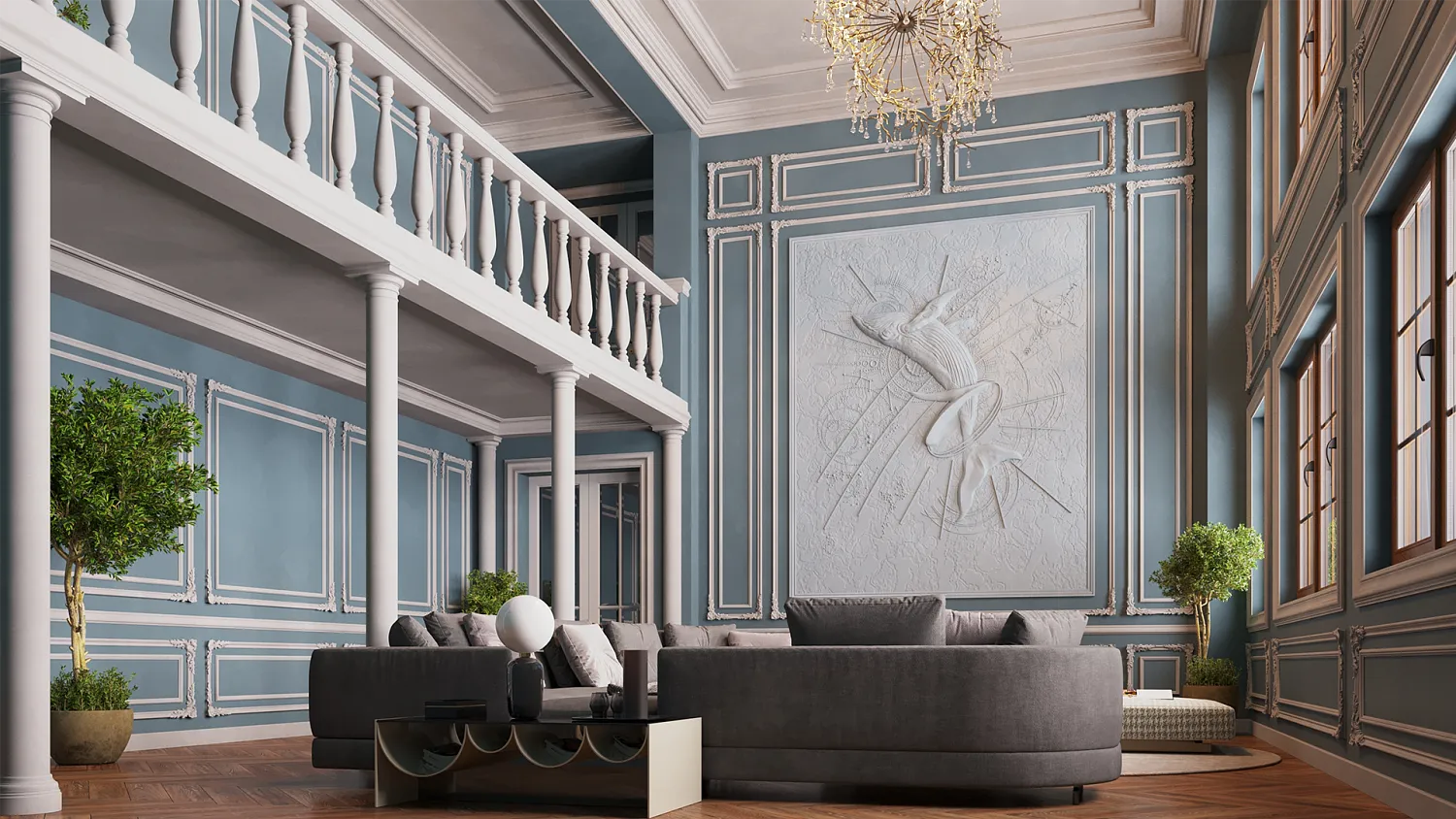 Гипсовое панно LEVITATION