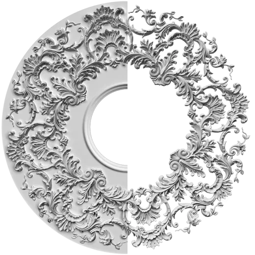 Розетка орнаментальная SR100N/V (наборная, накладная/врезная)