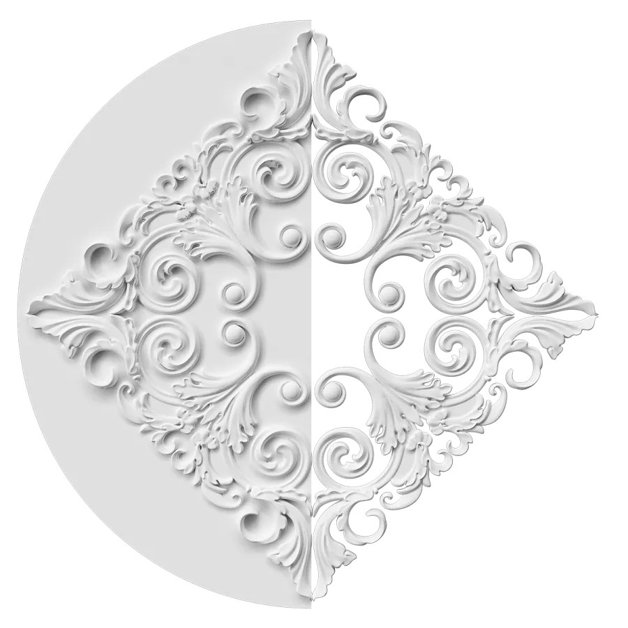 Розетка орнаментальная SR207N/V (наборная, накладная/врезная)