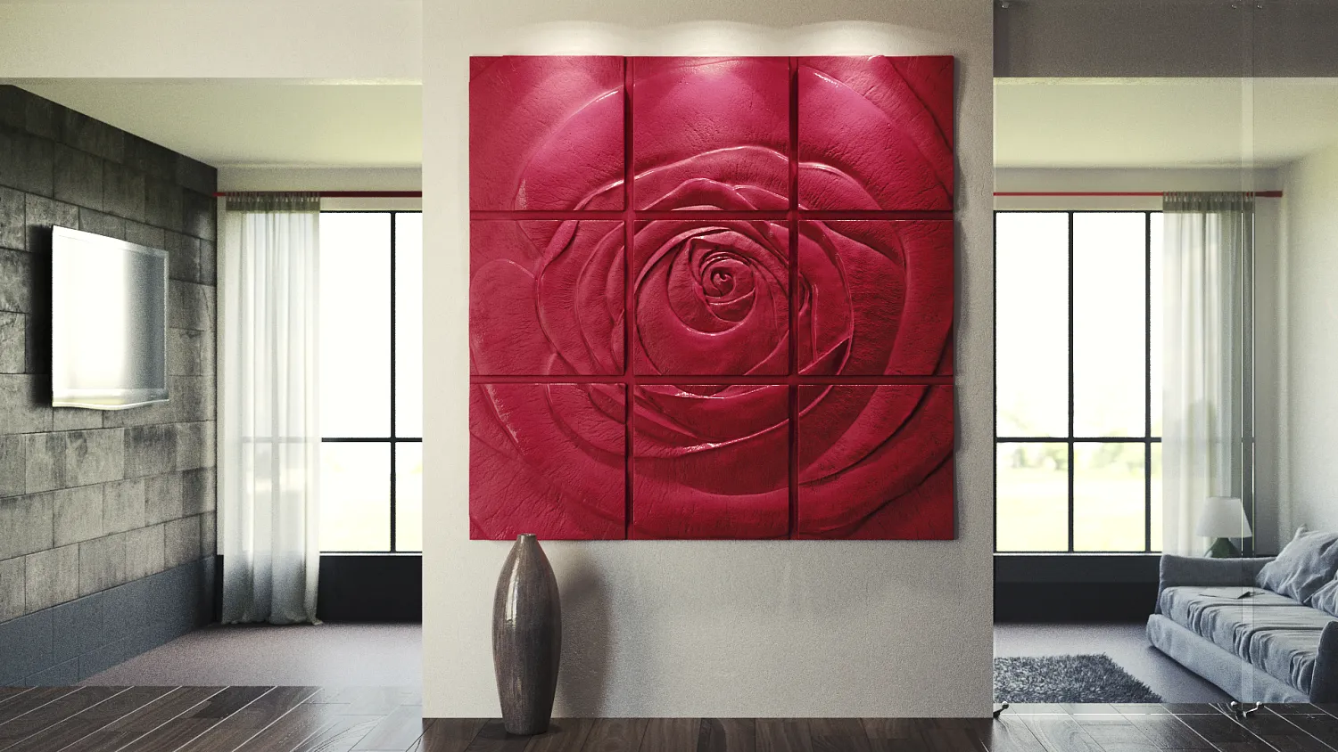 Гипсовое панно ROSE