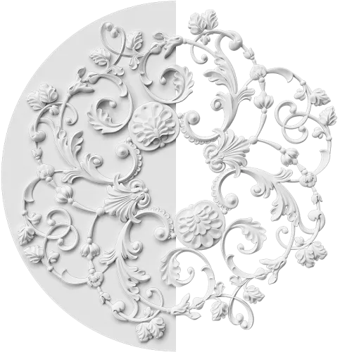 Розетка орнаментальная SR208N/V (наборная, накладная/врезная)