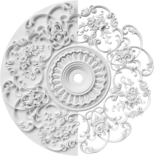 Розетка орнаментальная SR211N/V (наборная, накладная/врезная)