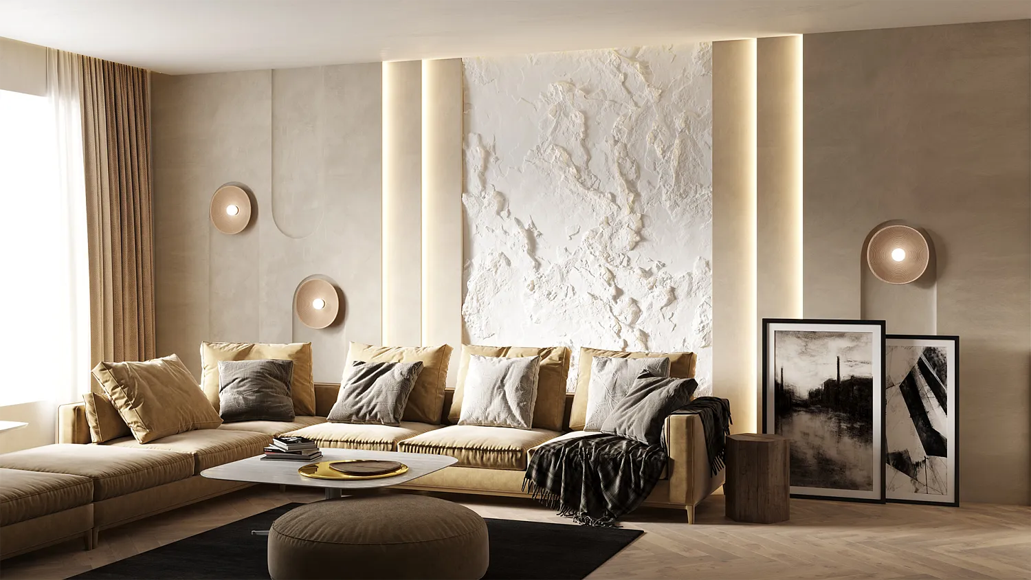 Гипсовое панно BASALT