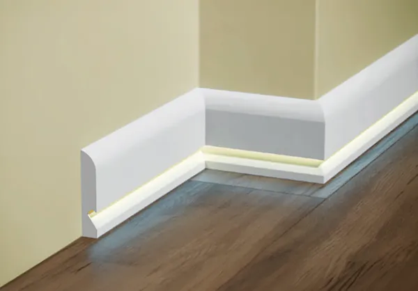 Элегантное освещение с помощью эффектных световых плинтусов