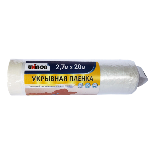 Пленка укрывная с малярной лентой UNIBOB 20 м